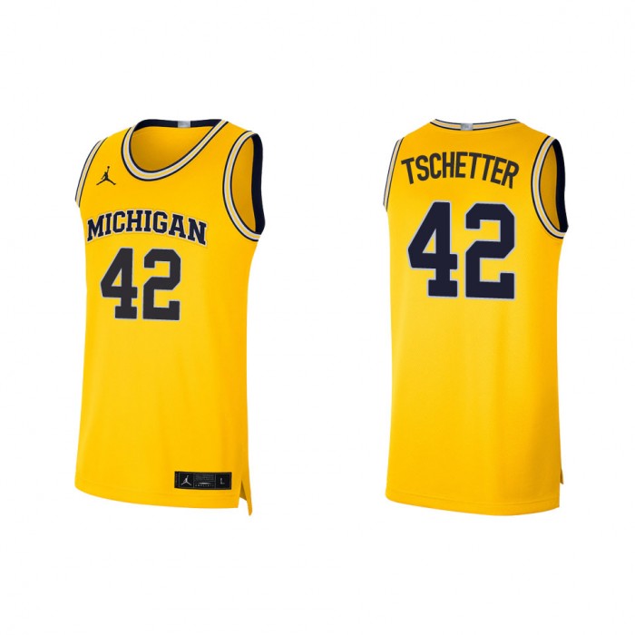 Men's Jordan Brand #1 Maize Michigan Wolverines Alternate Game Jersey